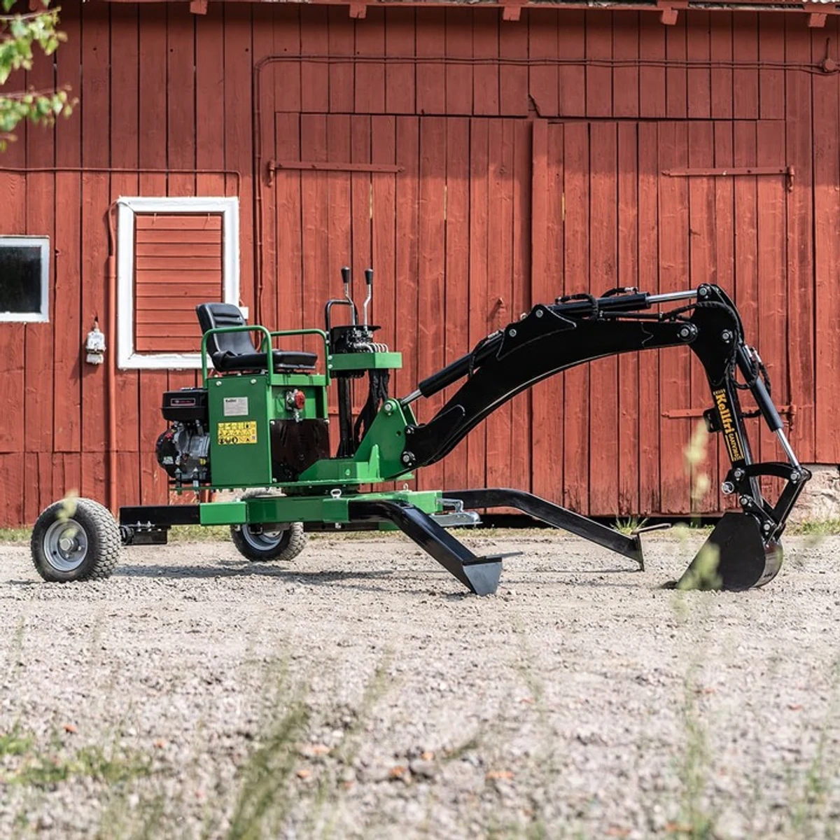Kellfri grävaggregat med 360 graders rotation monterat bakom ATV